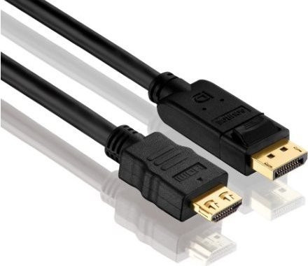 Purelink PureInstall PI5100 Video- und Audiokabel DisplayPort auf HDMI in Schwarz, Länge: 5 m - Bild 1
