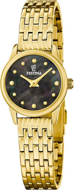 Festina Damenuhr Mademoiselle, Quarz, Edelstahl, Schwarz, 23 mm, 5 ATM - Bild 1