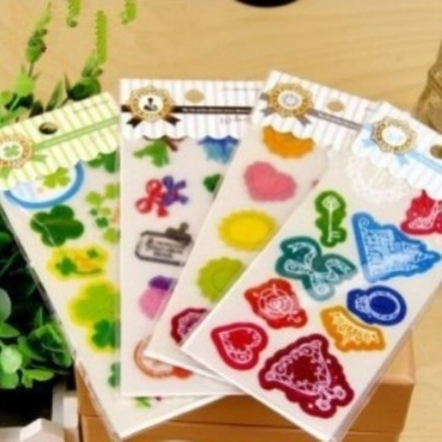 Niedliche Kawaii Briefpapieraufkleber aus transparentem PVC für Tagebuch, Handy und Schulbedarf, Mehrfarbig - Bild 1