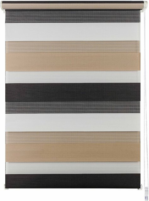 Ondeco Doppelrollo Just Triple Klemmfix blickdicht in Cappuccino, Breite: 90 cm, Höhe: 160 cm - Bild 1
