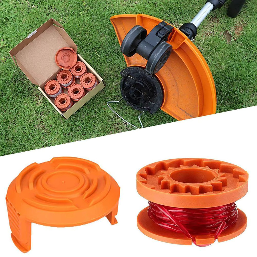 Worx Ersatz-Rasentrimmerfaden-Spulenset in Orange mit 3,1 m Fadenschnur für Weed Eater und Edger - Bild 3