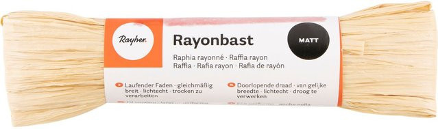 Rayher Rayonbast aus Viskose in Natur und Elfenbein, matt - Bild 1