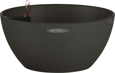 LECHUZA Pflanzgefäß Cubeto Tabletop rund, Farbe: Graphit Schwarz, Durchmesser: 29,8 cm, Höhe: 13,5 cm - Bild 1