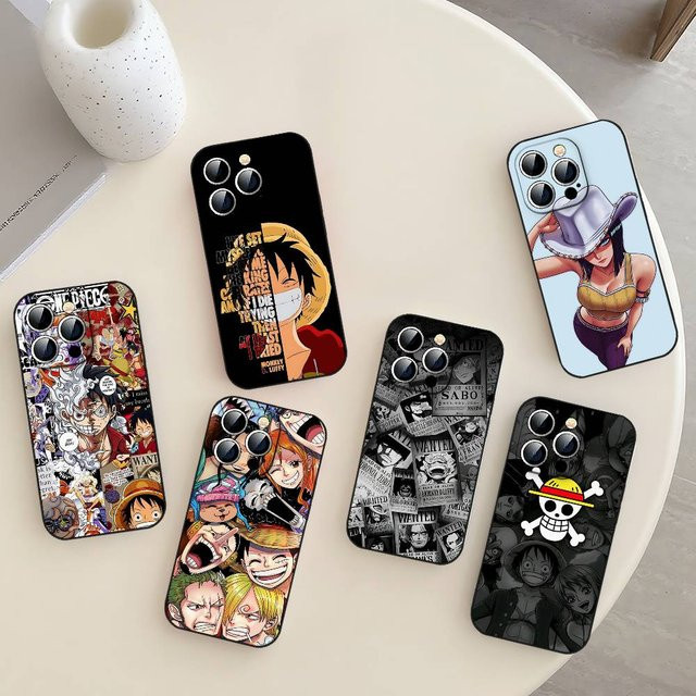ONE PIECE Anime Handyhülle aus hartem Silikon für iPhone 11 bis iPhone 17 Pro Max in Multicolour - Bild 1