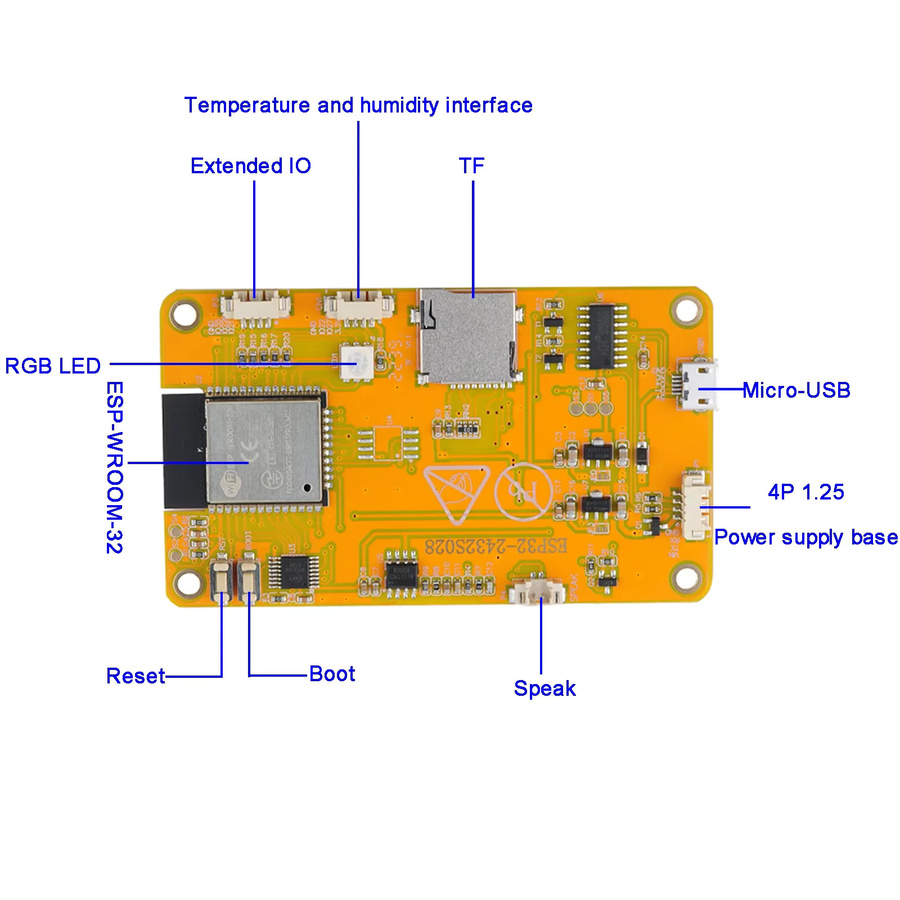 DIYmall ESP32 LCD-Anzeigemodul ESP32-2432S028R mit 2,8 Zoll TFT-Display, resistivem Touchscreen und ILI9341 Treiber für Arduino IoT - Bild 1