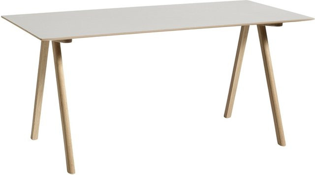 HAY Copenhague Cph10 Stuhl mit Eichenfurnier und Linoleum in Weiß und Eiche - Bild 1