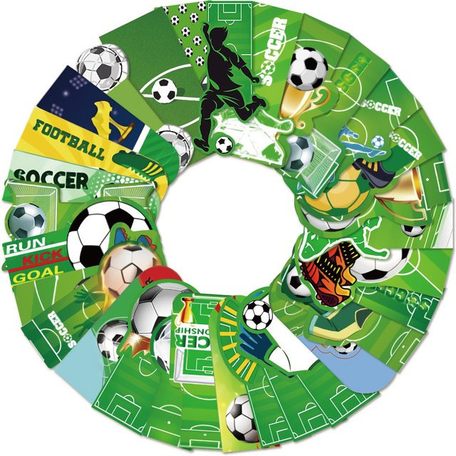 30 Stück Fußball-Lesezeichen aus Papier in Multicolour für Studenten und kreative DIY-Geschenke - Bild 1