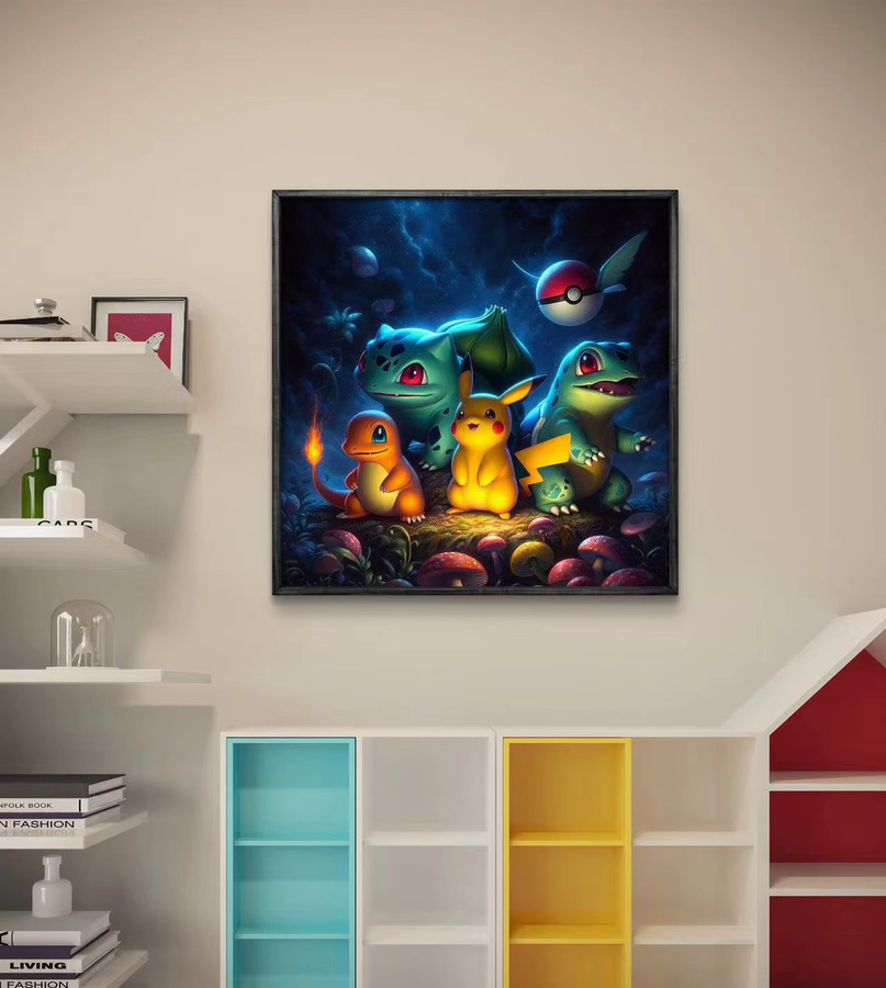 Potdemiel Charizard Pokemon 5D DIY Diamantmalerei als Mosaik-Kreuzstich mit runden Bohrern für Kinder und als Kunst-Geschenk - Bild 2