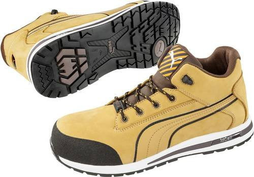Puma Safety Sicherheitsstiefel Dash Wheat Mid S3 aus Leder in Beige und Braun, Größe 45 - Bild 1