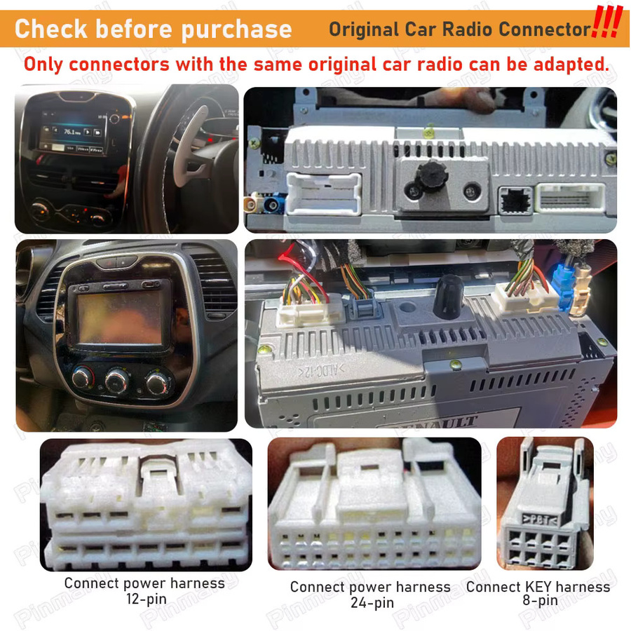 pinmany Auto-Radio-Kabelbaumadapter RNC12 mit CAN-Bus-Decoder für Renault Captur Clio 4 Triber Master 3 Lutecia Duster Sandero - Bild 2