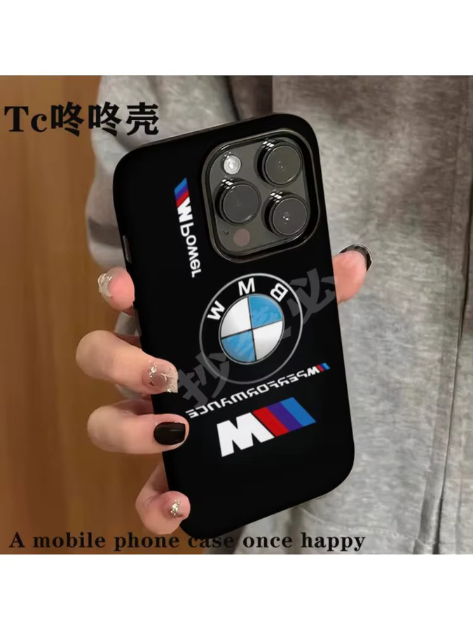 Stoßfeste Handyhülle im BMW M Power Design für iPhone 16 15 14 13 12 11 Pro Max, Farbe: Schwarz - Bild 1