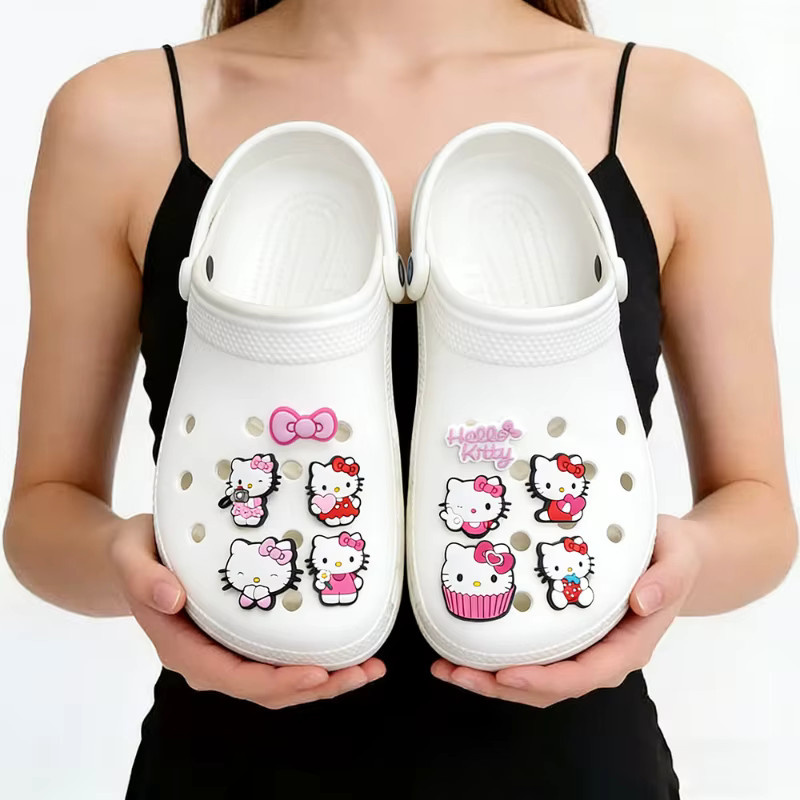 Mesuca Schuh-Charms, Hello Kitty, rosa Schleifen, Mädchen - Bild 3