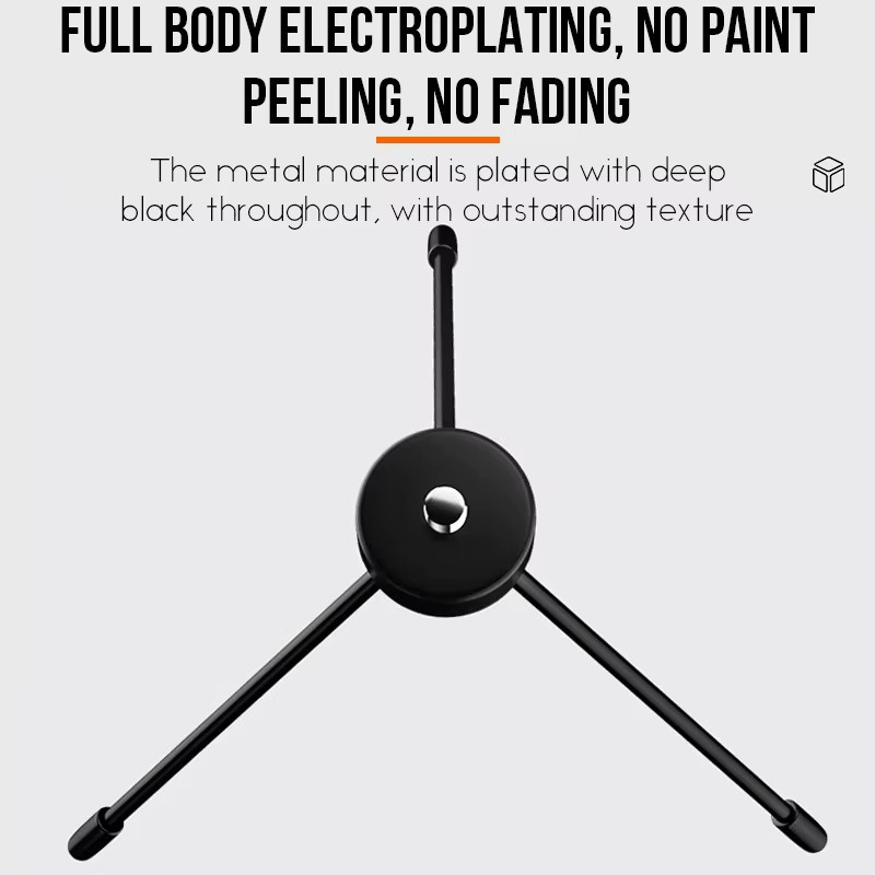 HONGDAK Mini Metall Stativ mit 1/4 Zoll Schraube und Smartphone Clip in Schwarz - Bild 3