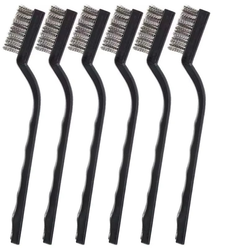 GUHE Edelstahl-Drahtbürsten-Set in Silber für die Reinigung und Entrostung mechanischer Teile, Durchmesser: 1 cm, Länge: 17 cm - Bild 4
