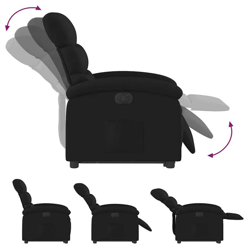 Vidaxl Elektrischer Massagesessel mit Aufstehhilfe in Schwarz - Bild 4