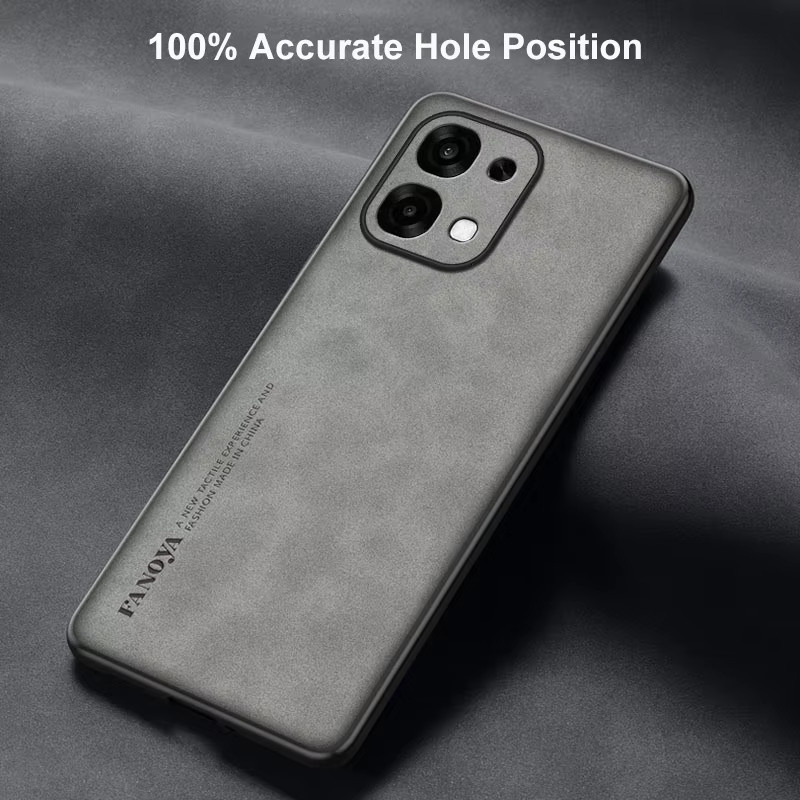 EUCAGR Luxus PU Leder Handyhülle für OPPO F31 A6 Pro 5G und OPPO A6 Pro 4G in Grau, Stoßfeste Silikon-Schutzhülle - Bild 3