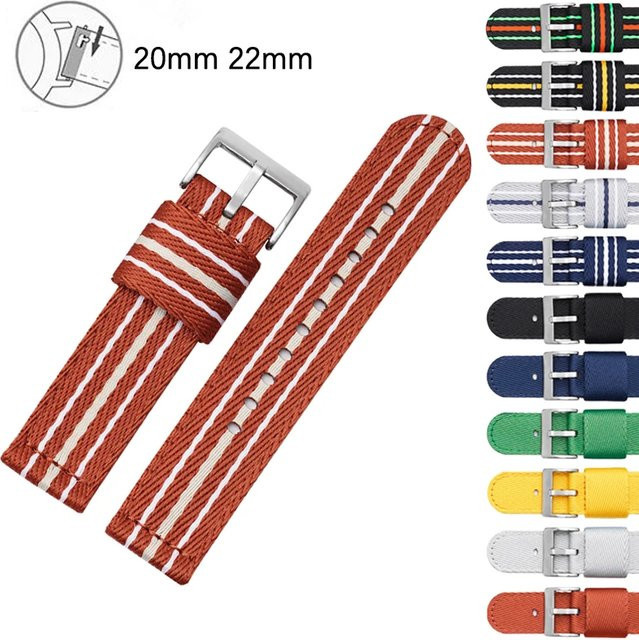 Uhrenarmband Nylon, 22 mm, Bunt, Unisex - Bild 1
