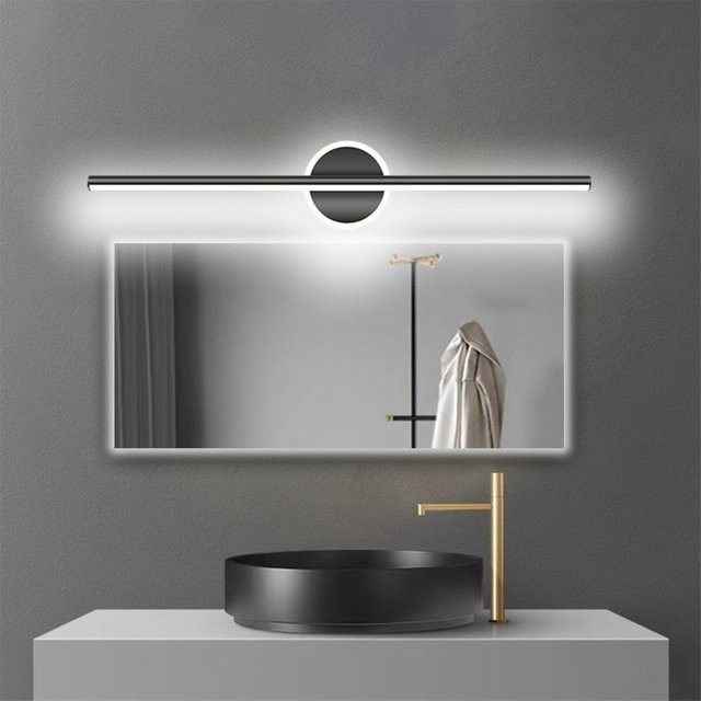 CETANT Moderne LED-Wandleuchte als Spiegel-Frontleuchte in Gold und Schwarz mit integriertem LED - Bild 1
