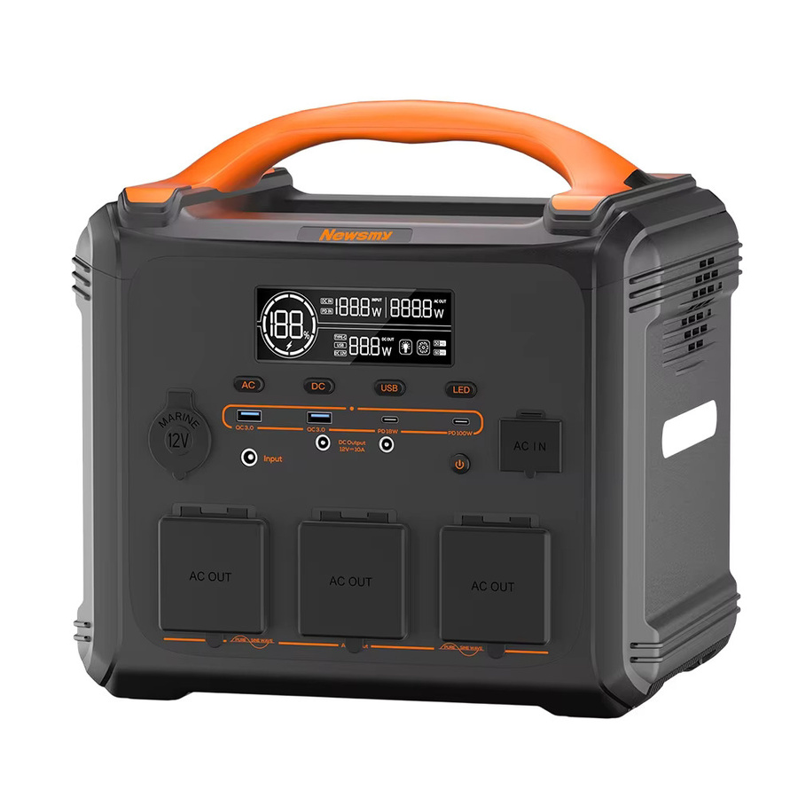 Newsmy S1210 Tragbare Powerstation 1200W Solargenerator mit 1102,5Wh LMFP-Batterie für Camping und Outdoor - Bild 4