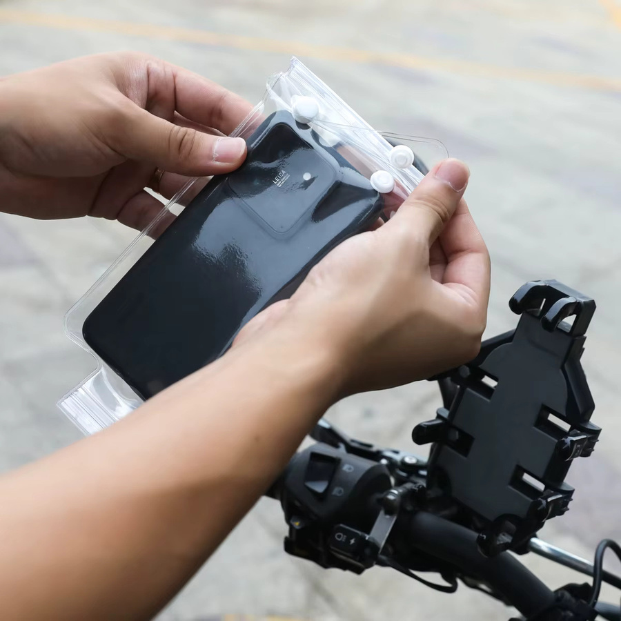 5er Set BEIQIU Wasserdichte Handyhüllen Transparent mit Touchscreen-Funktion für Radfahren und Regen - Bild 6