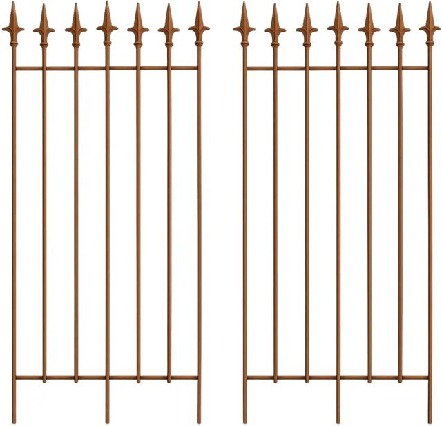 DELUKE Rankgitter FREYA 2er Set aus Metall in Antik-Braun als Rankhilfe für Kletterpflanzen im Garten, B: 50 cm, H: 100 cm - Bild 1