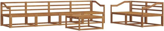 vidaXL Outdoor-Sofagarnitur 7-teilig aus Massivholz Akazie in Braun - Bild 1