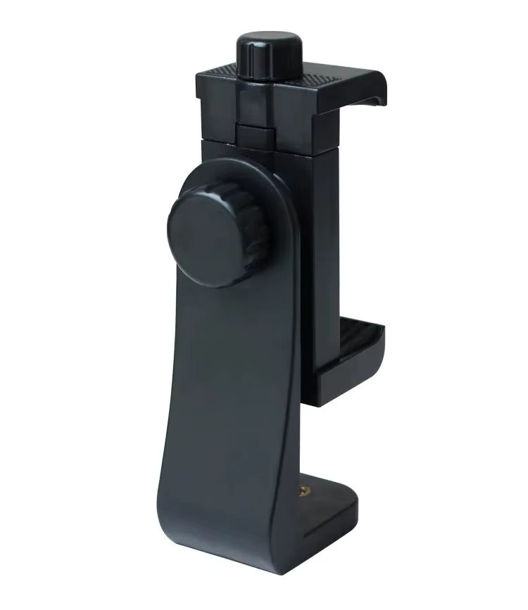 Universal Smartphone und Tablet Halterung mit Blitzschuh Adapter für Stativ und Tripod, Schwarz - Bild 2