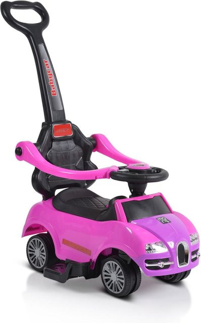 Moni 2 in 1 Rider 308 Rutschauto mit Schiebestange pink ab 2 Jahren - Bild 1