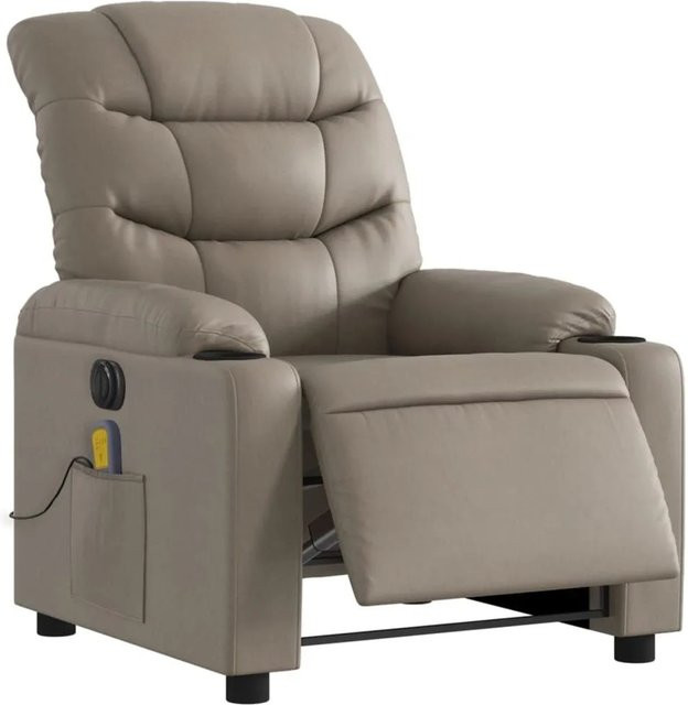 vidaXL Massagesessel elektrisch in Cappuccino-Braun aus Kunstleder mit Armlehnen - Bild 1