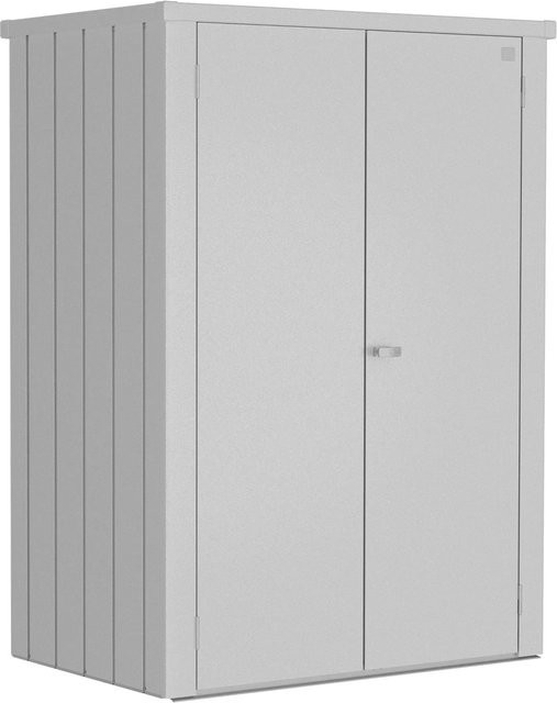 Biohort Terrassenschrank Romeo in Silber-Metallic mit Soft-Close-Türen und Schloss, B/H/T: 132 x 181 x 87 cm - Bild 1