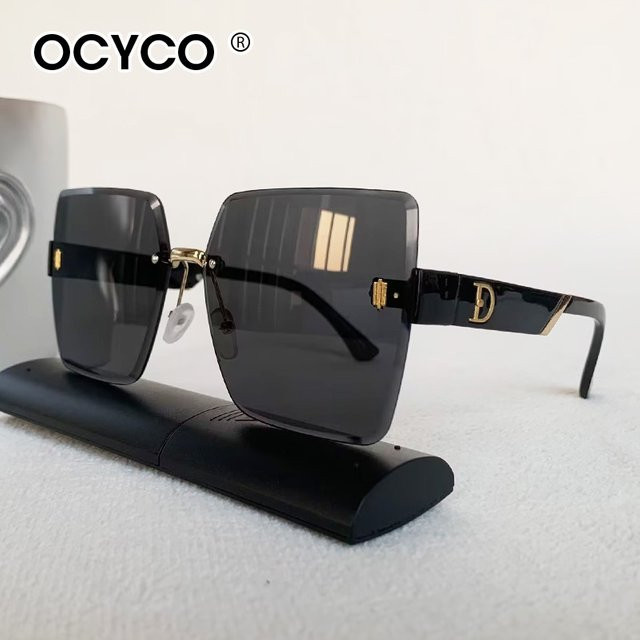 OCYCO Sonnenbrille, randlos, quadratisch, schwarz, Unisex - Bild 1