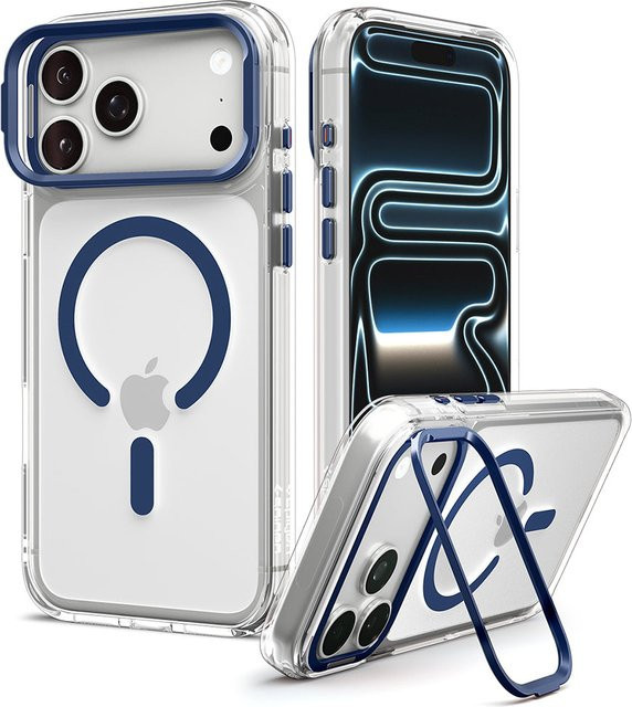 Spigen Ultra Hybrid MagSafe Schutzhülle für Apple iPhone 18 Pro und iPhone 17 Pro in Transparent Marineblau - Bild 1