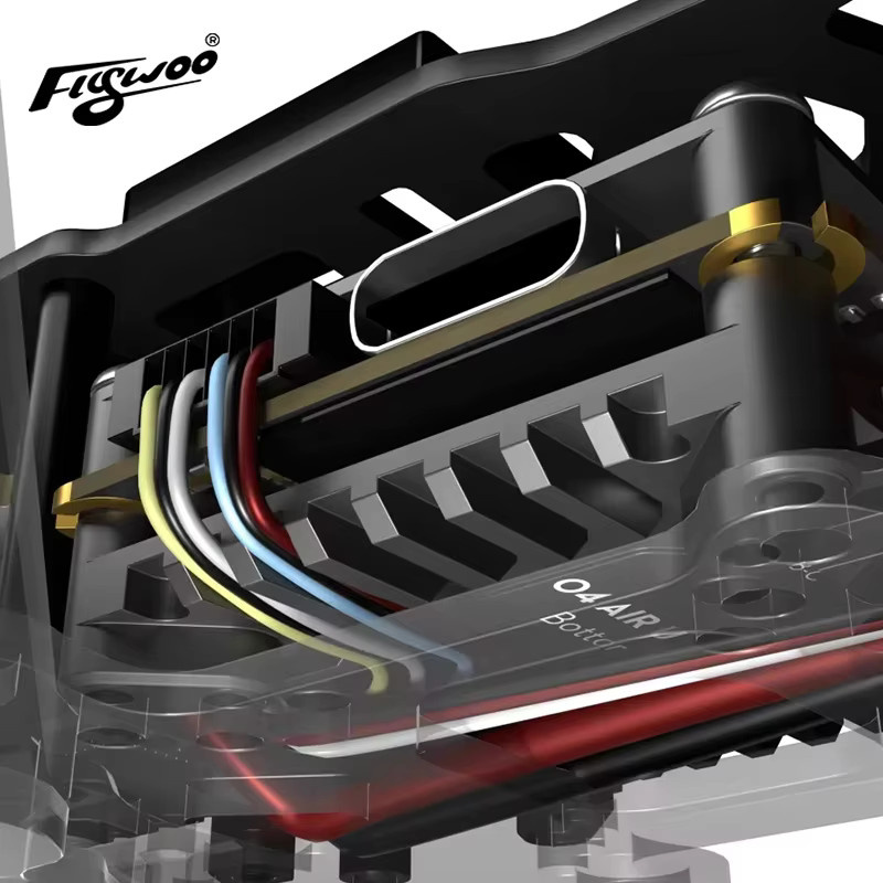 Flywoo O4 Air Unit CNC-Kühlungs-Kit aus Aluminium in Schwarz für FPV-Drohnen - Bild 3