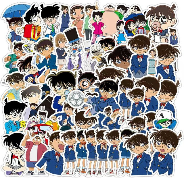 Bandai Conan Anime-Aufkleber, Bunt / Mehrfarbig, 1-teiliges Set - Bild 1
