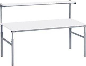 Treston Arbeitstisch TPH 915 höhenverstellbar in Grau und Weiß, B/T/H: 150 x 90 x 30 cm - Bild 1