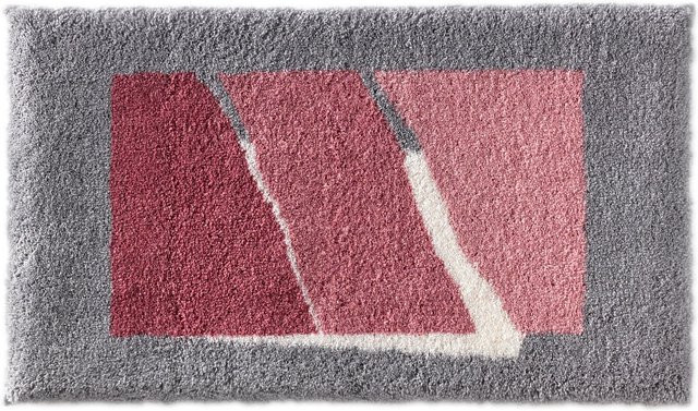 Bargarnitur floral in Pink aus 100% Polyacryl, rutschhemmend und für Fußbodenheizung geeignet - Bild 1