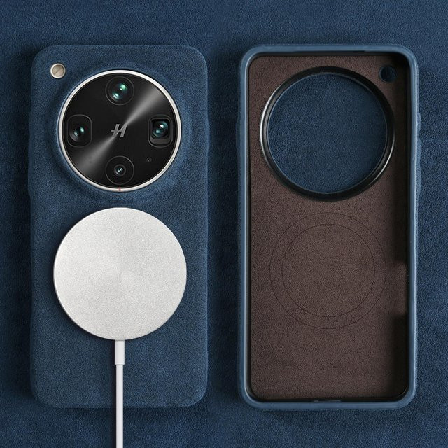 Magnetische Alcantara Kunstleder Handyhülle für OPPO Find X9 Ultra X8 Pro X7 X6 in Lila - Bild 1