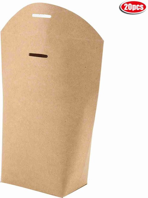 20 Stück Elegante Kraftpapier-Geschenktüten für Süßigkeiten, Hochzeit und Babyparty in Braun und Beige von TOMTOP JMS - Bild 1