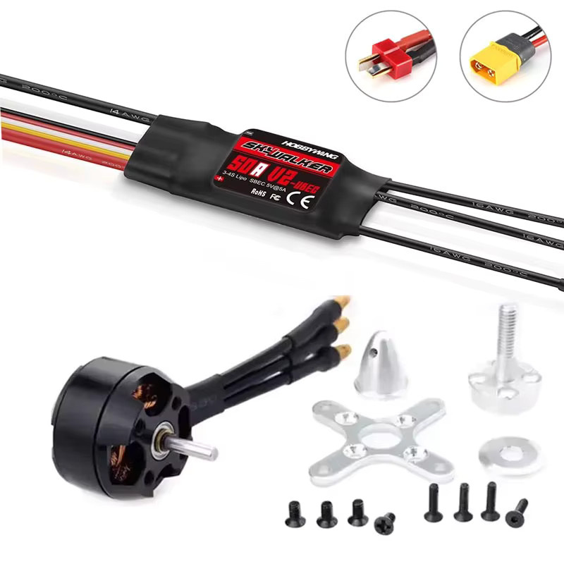 Surpass Hobby 3536 Outrunner Brushless Motor, Hobbywing 50A ESC, für RC Flugzeuge, Multicopter und Drohnen - Bild 2