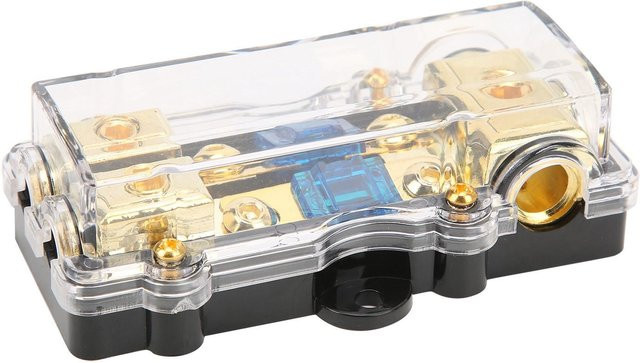 Koogeelife 60A Power Verteilung Block 1 Aus 2 In Wärme Beständig Auto Audio Splitter Sicherungshalter in Grau - Bild 1