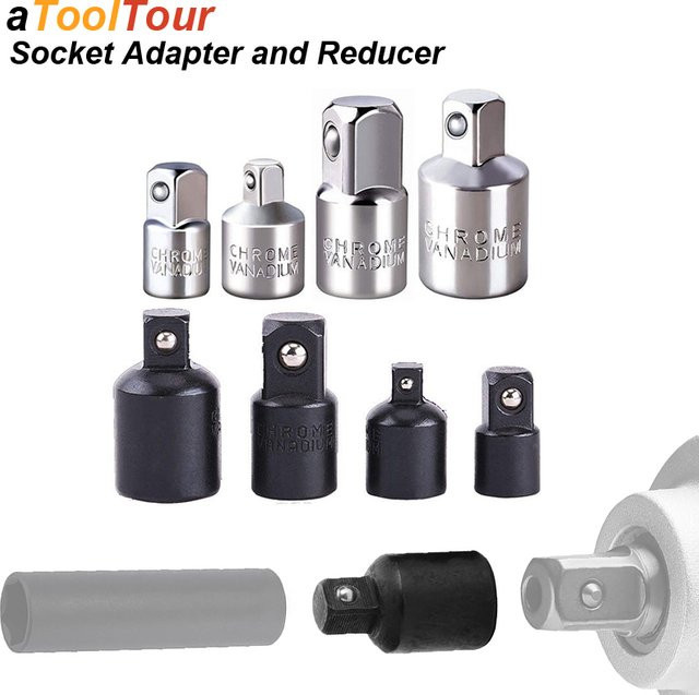 atooltour Schlagschrauber-Adapter-Set mit Reduzierhülsen für Elektroschrauber und Ratschen, 1/2, 3/8, 1/4 Zoll, Kfz-Reparaturwerkzeug - Bild 1