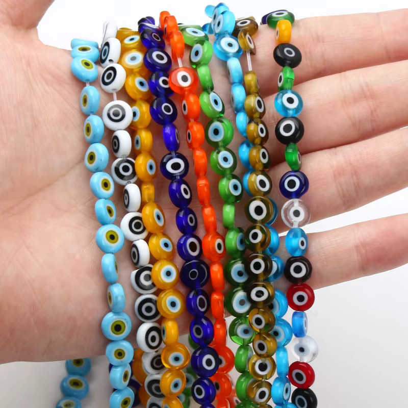 Laudsong Perlen Glas, Millefiori, 8 mm, mehrfarbig, Unisex - Bild 4