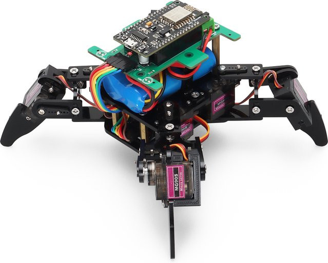 TSCINBUNY Spider-Roboter-Kits für Arduino-Programmierung, Lernset, Wi-Fi, Schwarz - Bild 1