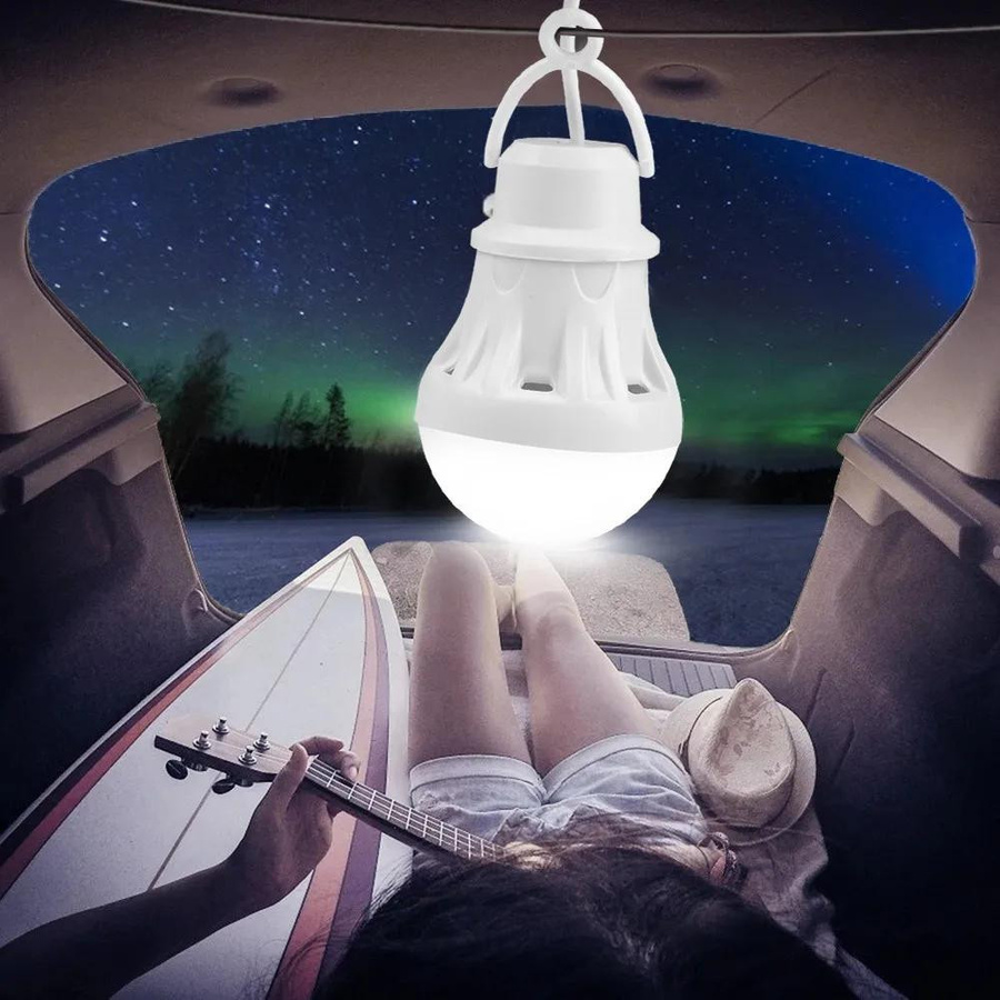 YJMP Super Lighting Tragbare LED Campinglampe mit USB-Anschluss, weiße Mini-Glühbirne für Outdoor und zum Lesen - Bild 3