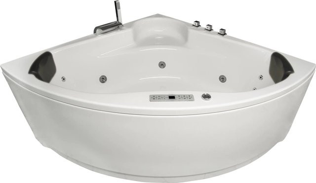 Basera Indoor Eck-Whirlpool Badewanne Futuna Premium in Weiß, B/T: 140 x 140 cm - Bild 1