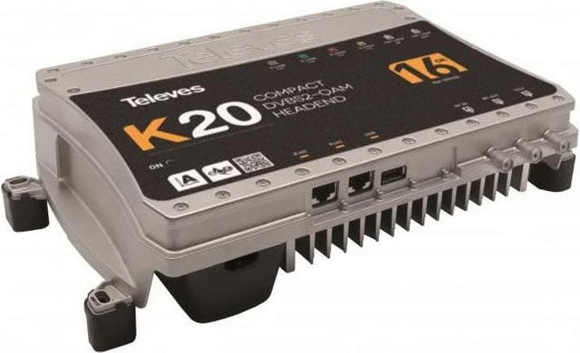 Televes Kompaktkopfstelle K20-16 mit 16 Transpondern DVB-S2 in QAM, Farbe: Silber - Bild 1