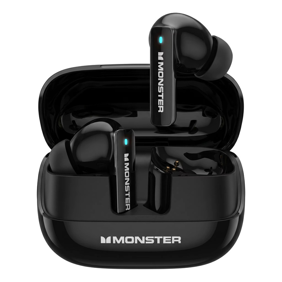 Monster MQT50 Bluetooth 6.0 Sport-Ohrhörer in Schwarz mit tiefem Bass und IPX4 Wasserdichtigkeit als TWS kabellose Kopfhörer - Bild 4