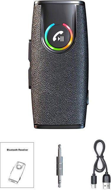 TOMTOP JMS Bluetooth Auto Wireless Audio Receiver mit 3,5-mm-Klinkenanschluss in Grau - Bild 1