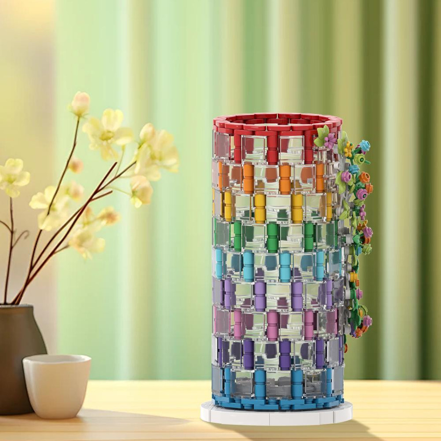 Gobricks Blumenstrauß Vase Bausteine Set Multicolor Lernspielzeug zur Dekoration - Bild 3