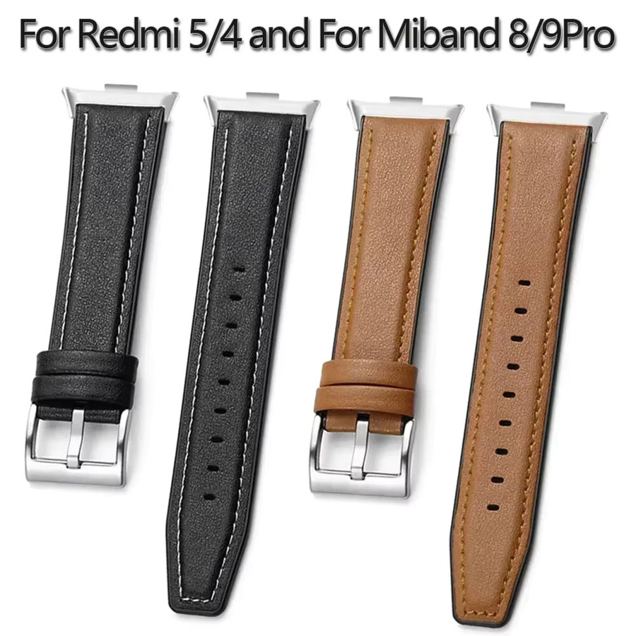CAOWTAN Uhrenarmband Leder, Vintage, Schwarz, für Redmi Watch 5 4 - Bild 2